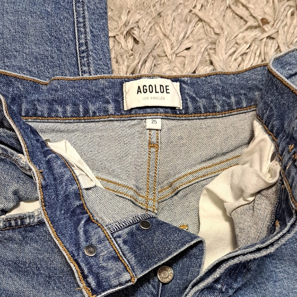 Agolde Denim - Agolde Women's Medium Blue High-Rise Denim Jeans